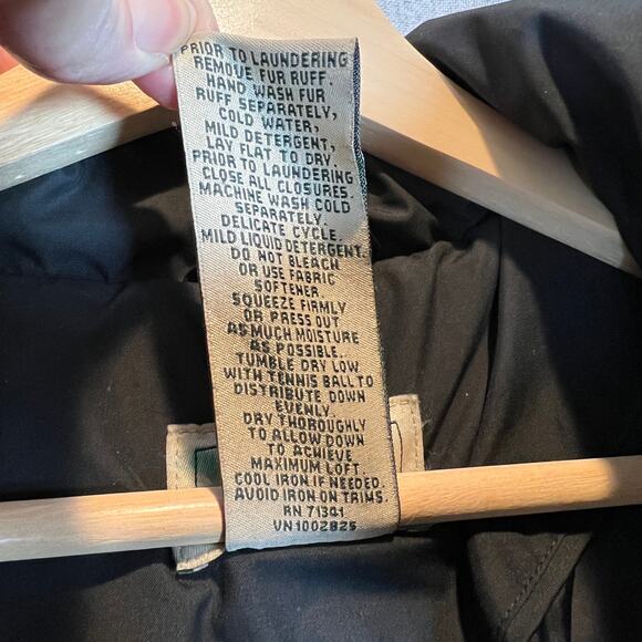 LL Bean Down Puffer Long Jacket Women's PXL Black Parka Detachable Hood - Picture 4 of 14